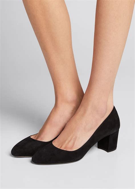 prada suede almond toe pump|Prada ankle pumps.